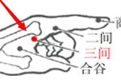 手阳明大肠经经穴：三间穴