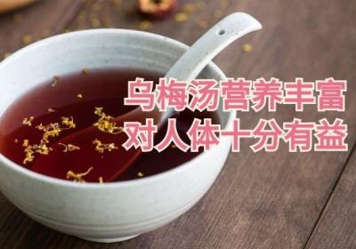 乌梅汤的营养价值与功效是什么？