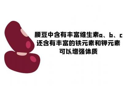 关于腰豆的功效与作用及食用方法的相关的介绍