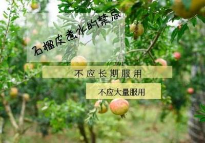 有药性的石榴皮肯定也存在副作用，那么石榴皮煮水的禁忌是什么呢？